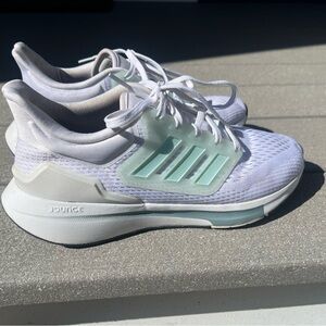 adidas Women’s White & Mint Bounce Running Sneakers